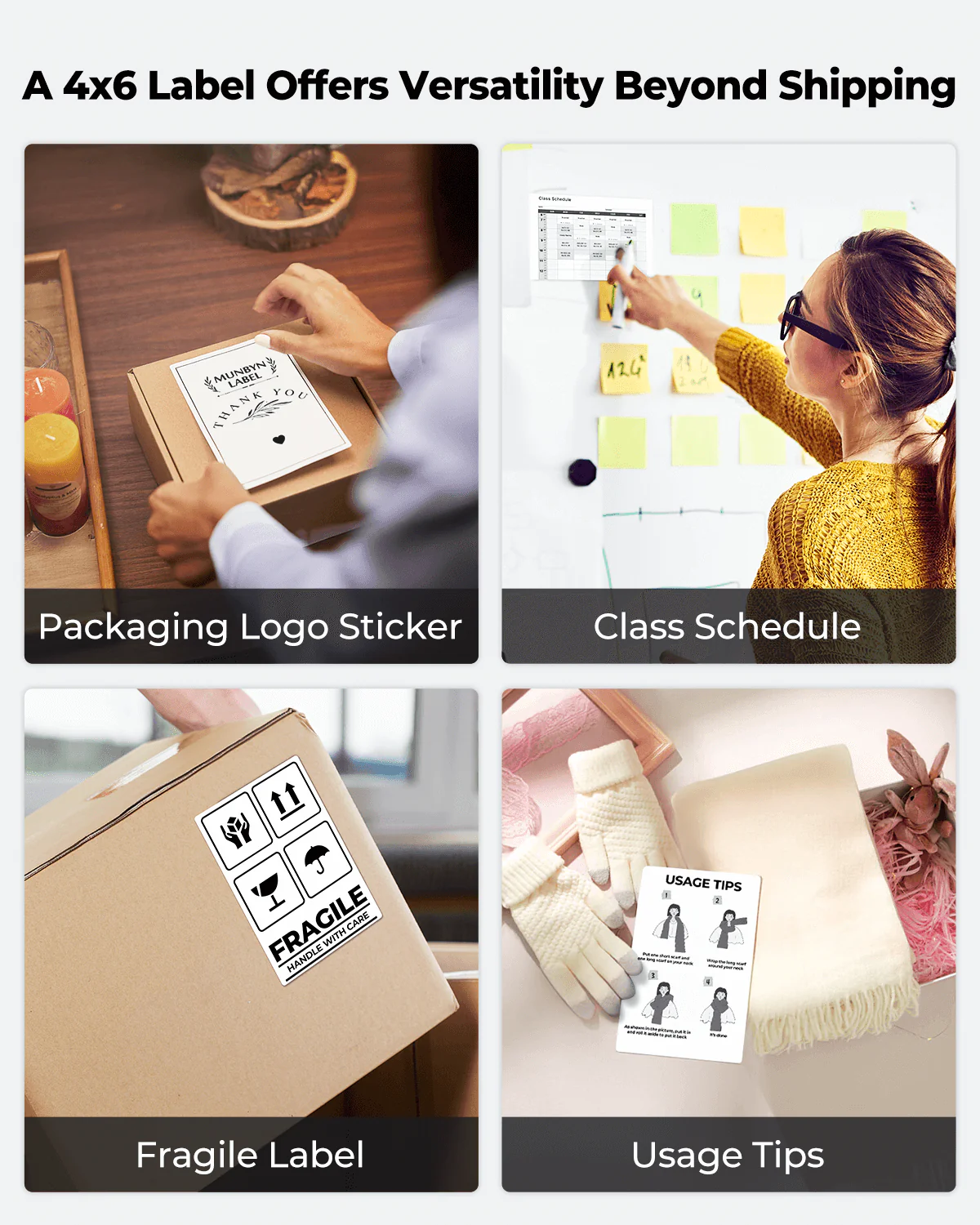 MUNBYN 4x6 Fan-Fold Direct Thermal Shipping Labels for Ecommerce Orders - Image 15