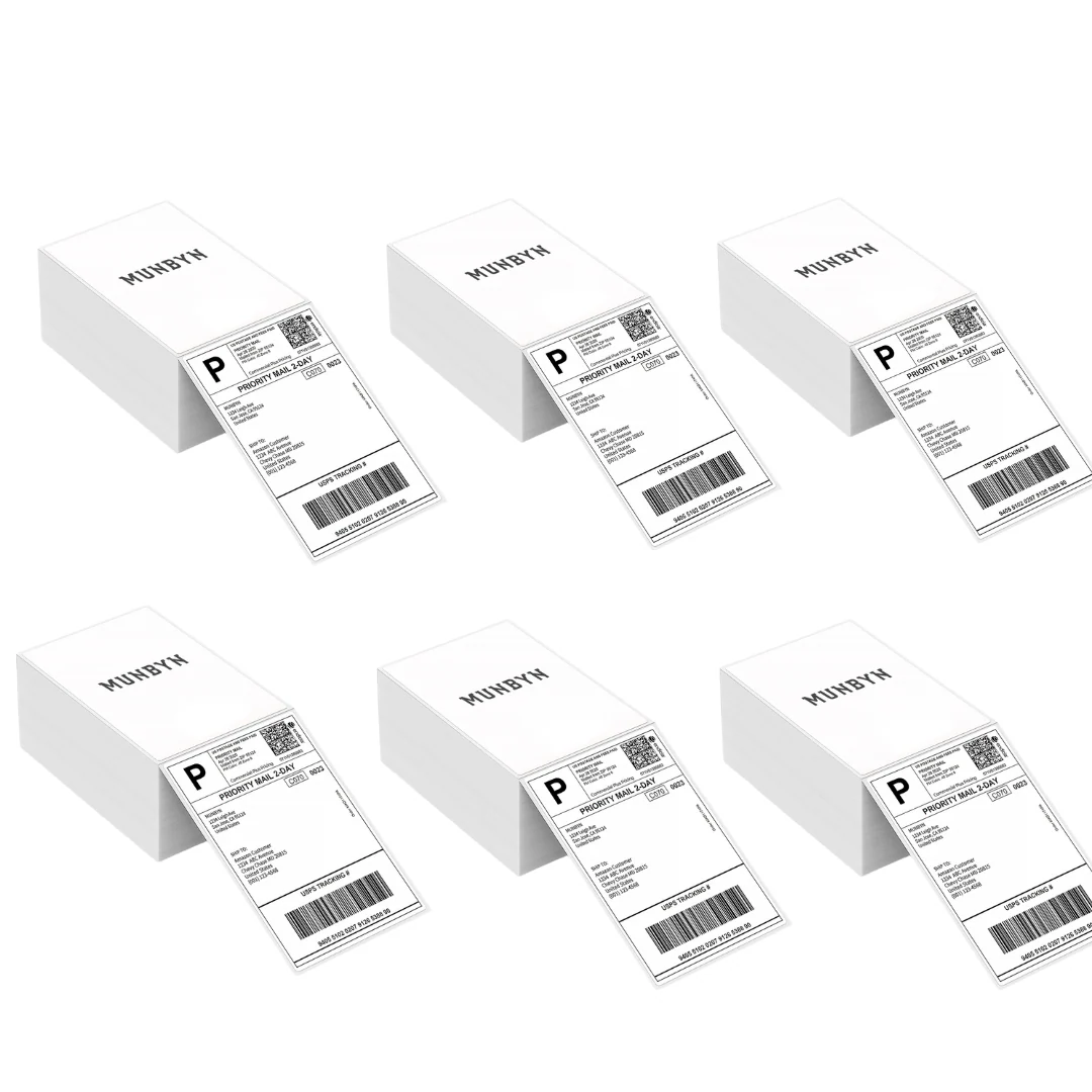 MUNBYN 4x6 Fan-Fold Direct Thermal Shipping Labels for Ecommerce Orders - Image 6