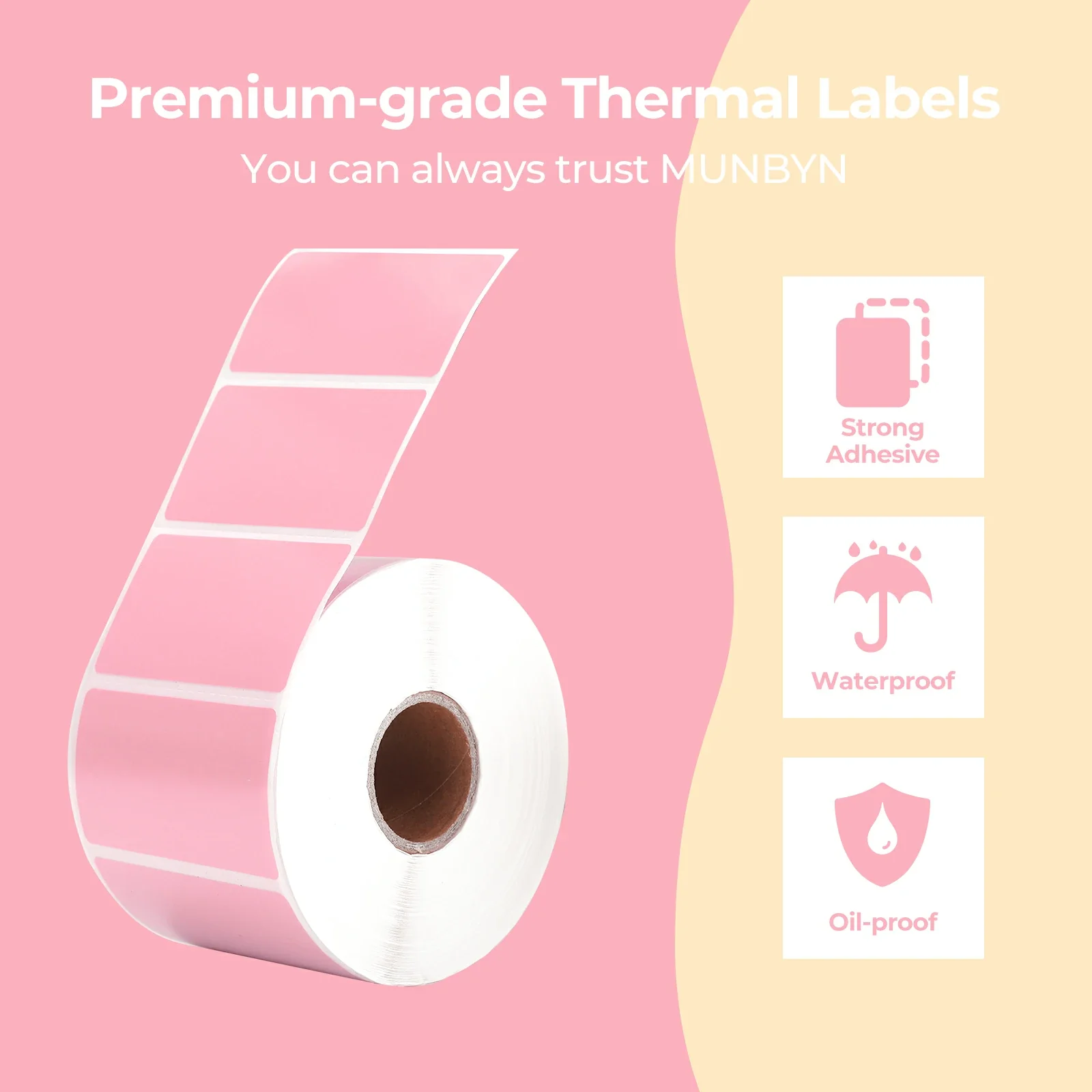MUNBYN  2.25x1.25" Rectangle Thermal Labels for Barcode, Address and Multi-Purpose Use - Image 9