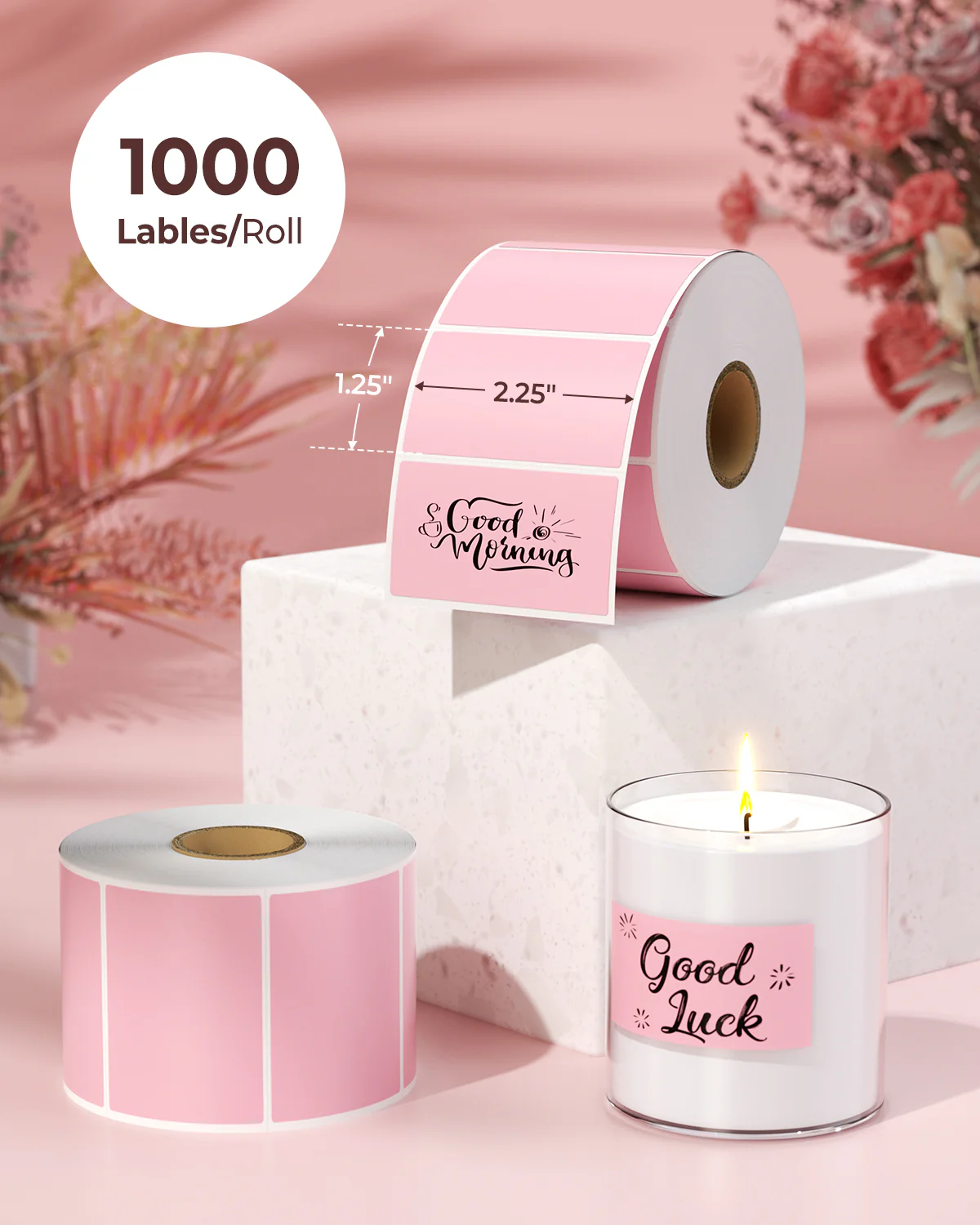 MUNBYN RealWriter 402B Bluetooth Printer & Rectangle Labels Beauty Packaging Branding Kit - Image 2