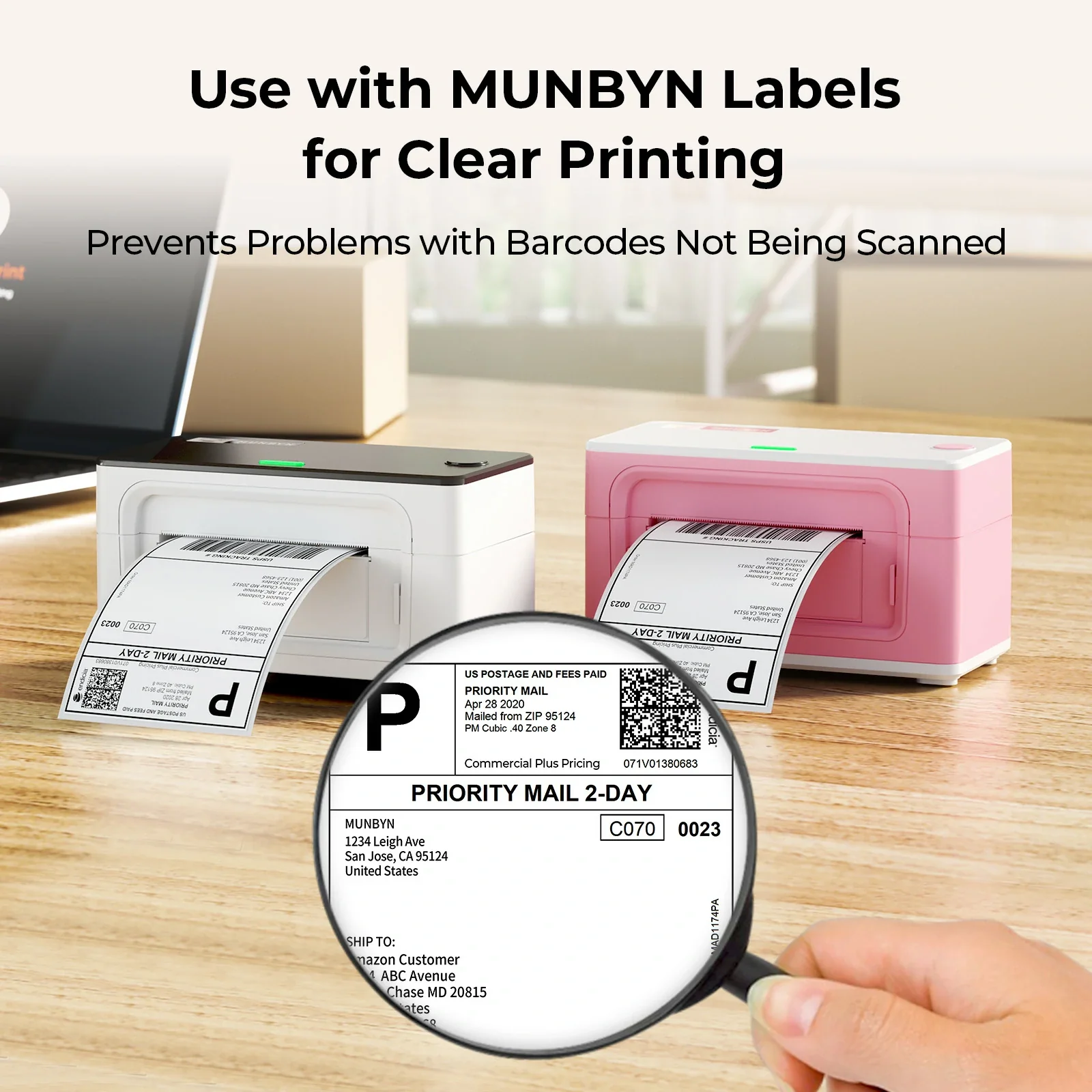 MUNBYN RW941B Bluetooth Thermal Label Printer for High-Volume Shipping - Image 11