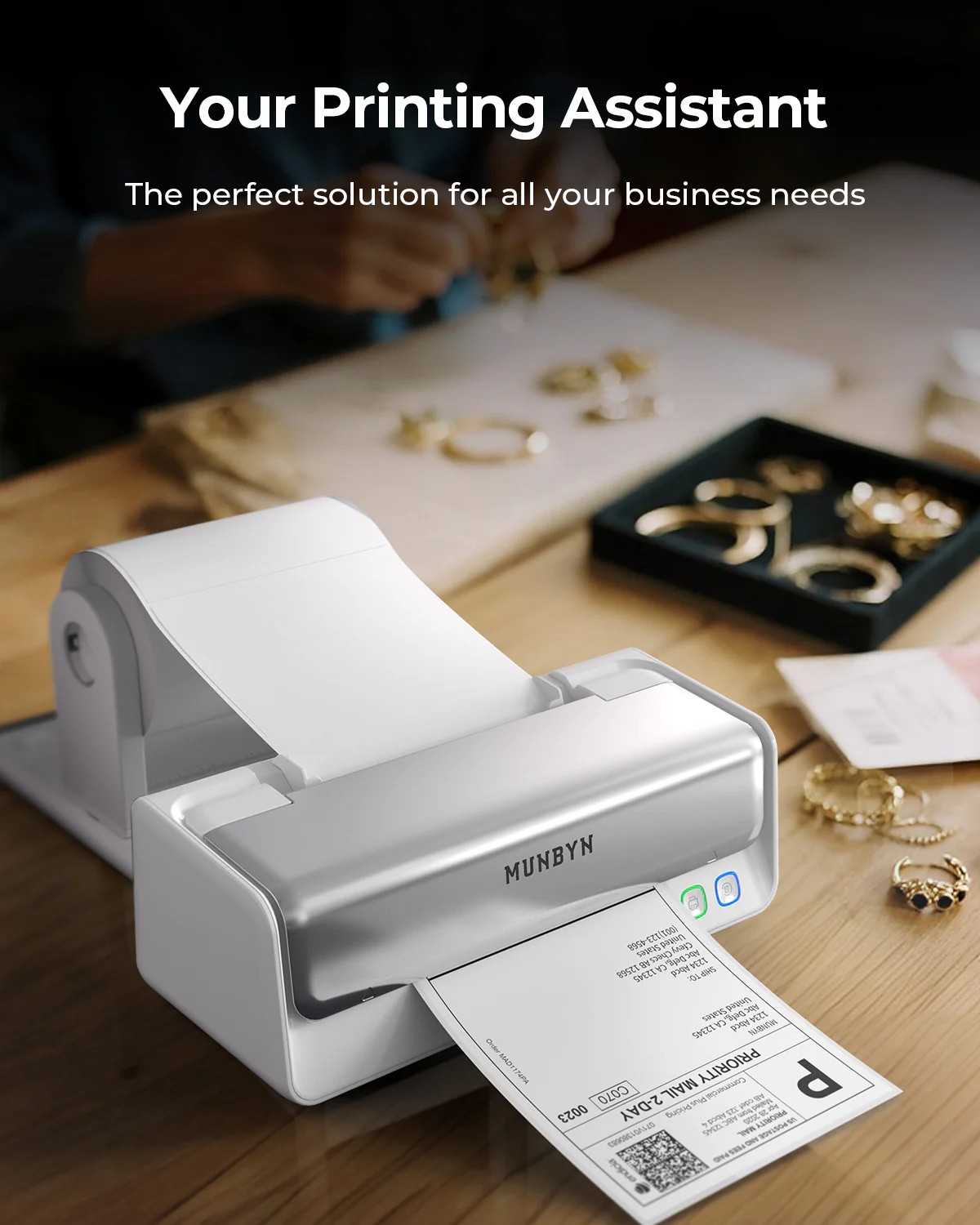 MUNBYN RealWriter 405B Bluetooth Printer & Circle Labels Candle Product Pro Kit - Image 14