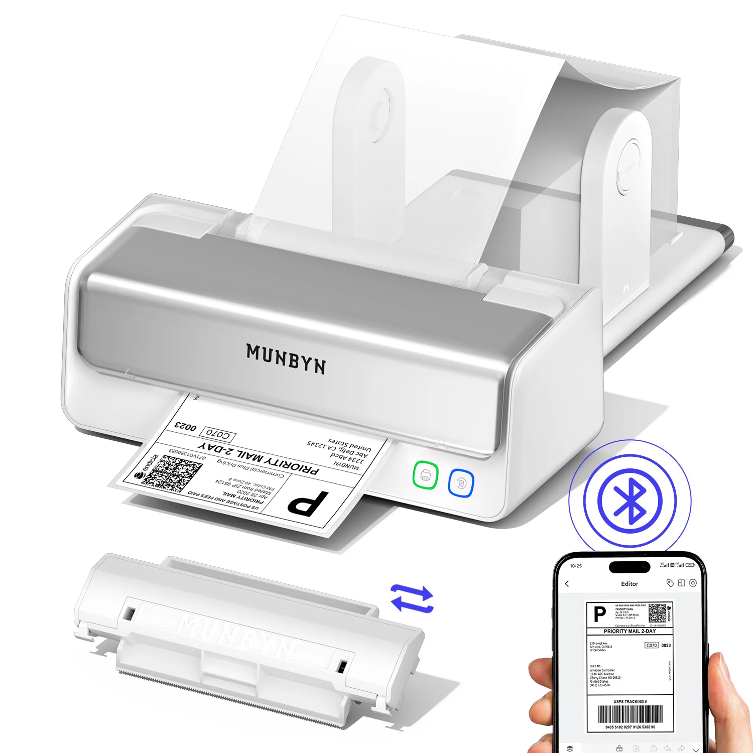 MUNBYN RealWriter 405B Bluetooth Printer & Circle Labels Candle Product Pro Kit - Image 16