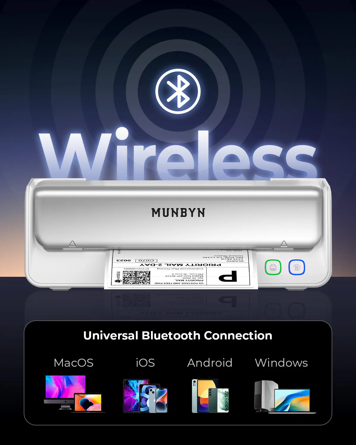 MUNBYN RealWriter 405B Bluetooth Printer & Circle Labels Candle Product Pro Kit - Image 6