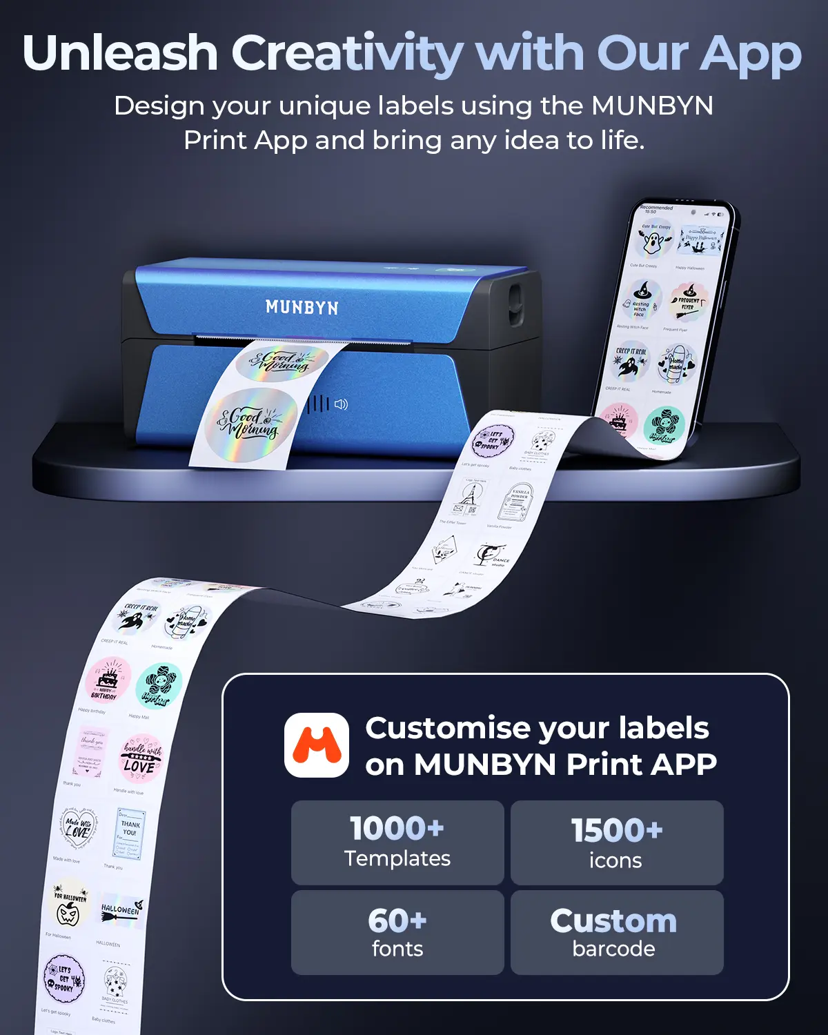 MUNBYN RW401AP AirPrint Thermal Label Printer Kit for Premium Product Labels - Image 9