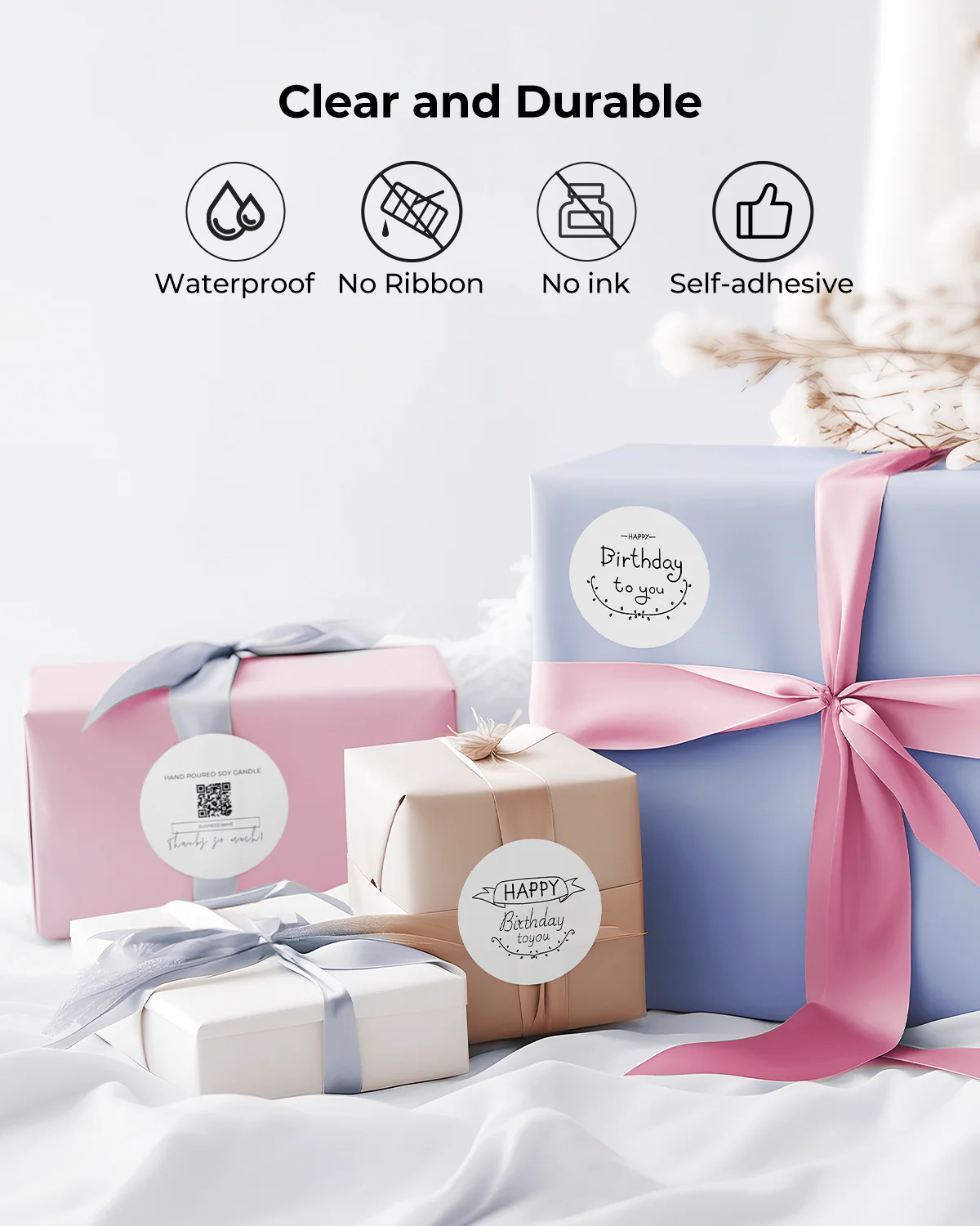 MUNBYN 130B Bluetooth Printer & Circle Labels Clothing Packaging Basic Kit - Image 13