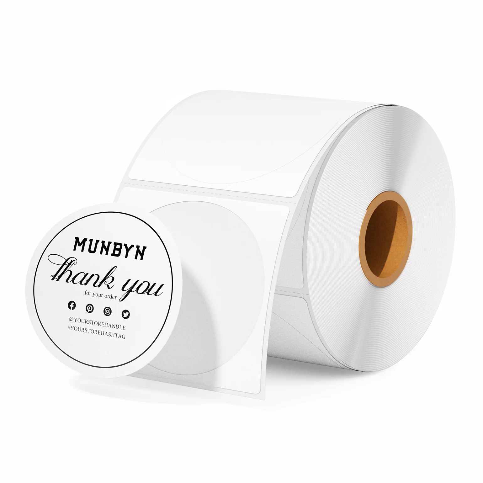 MUNBYN RealWriter 403B Bluetooth Printer & Circle Labels Clothing Packaging Starter Kit - Image 2