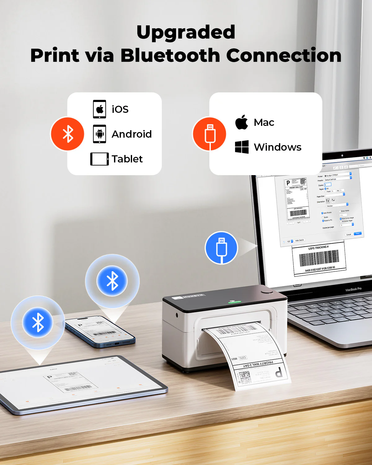 MUNBYN RealWriter 941BP 300DPI Printer & Circle Labels Etsy Product Labeling Ultra HD Kit - Image 5