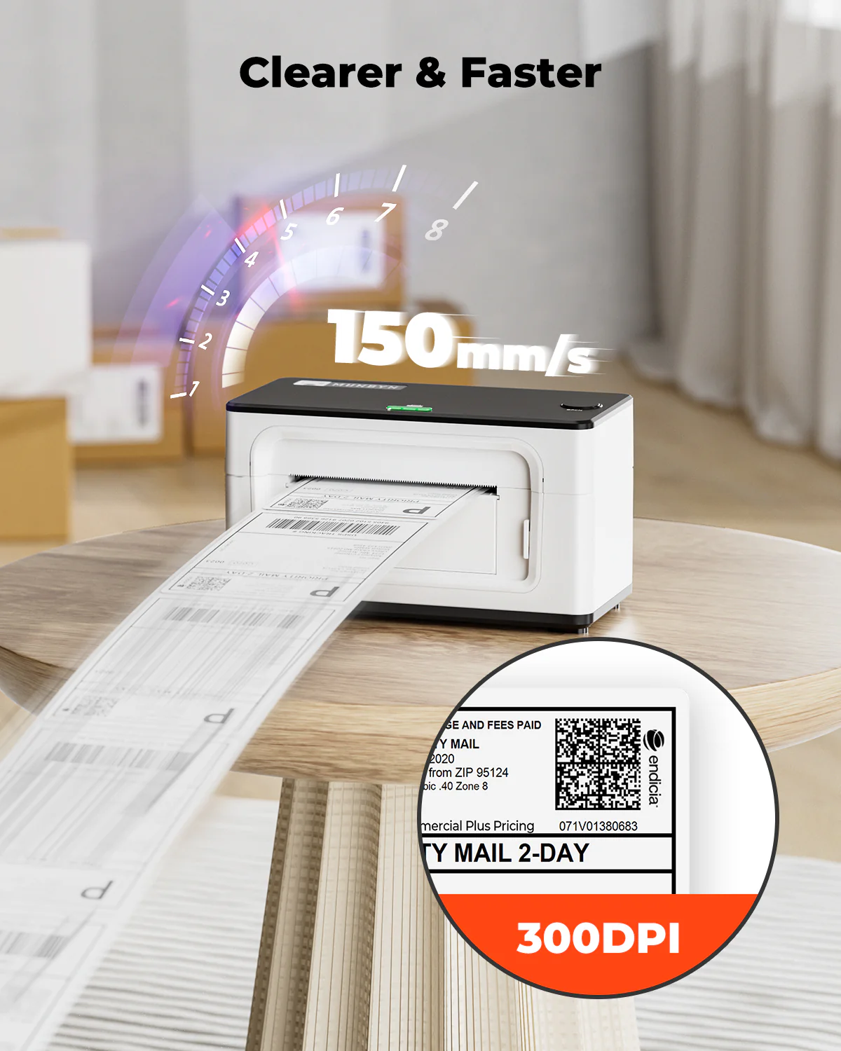 MUNBYN RealWriter 941BP 300DPI Printer & Circle Labels Etsy Product Labeling Ultra HD Kit - Image 8