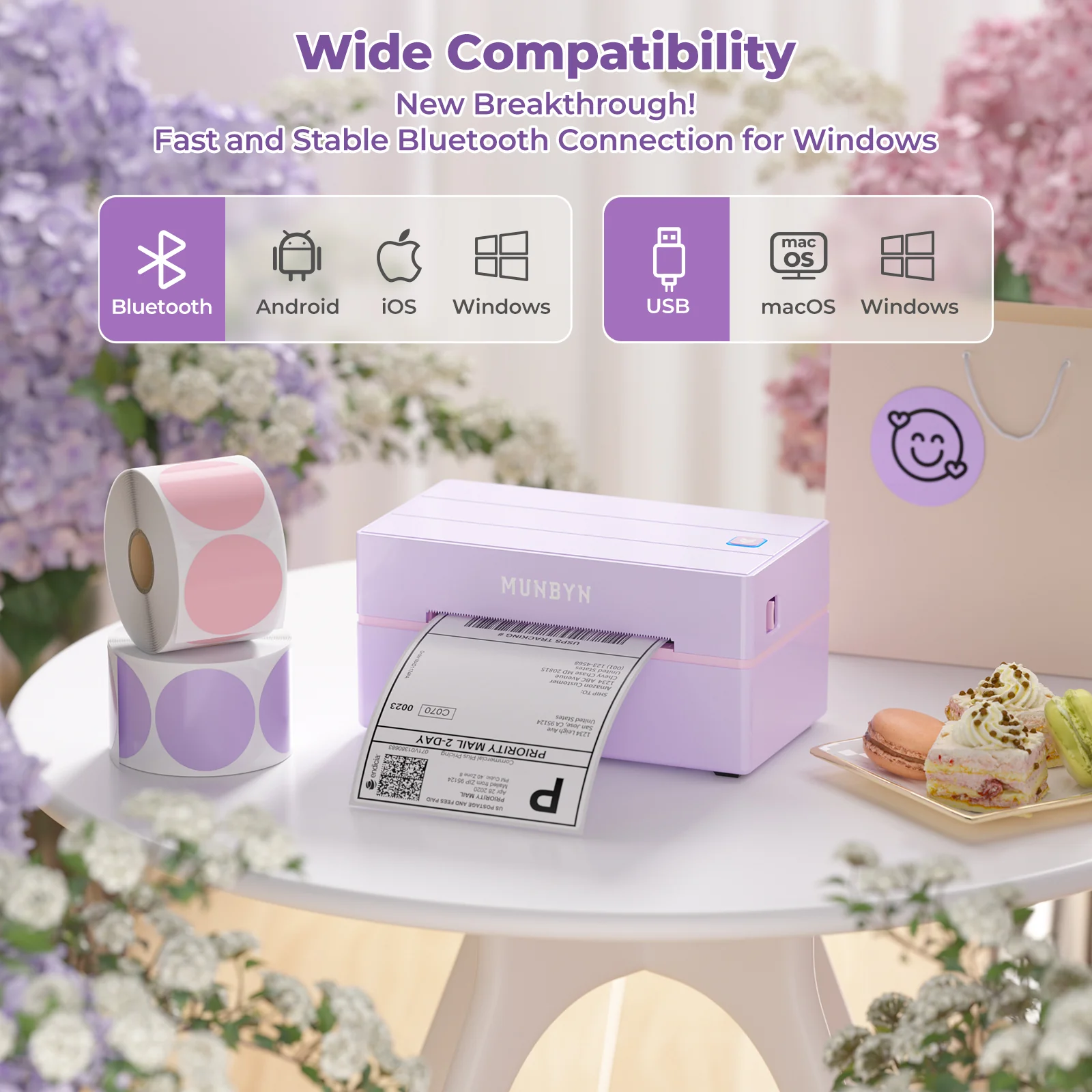 MUNBYN RealWriter 130B Printer & Circle Labels Etsy Product Labeling Classic Kit - Image 13