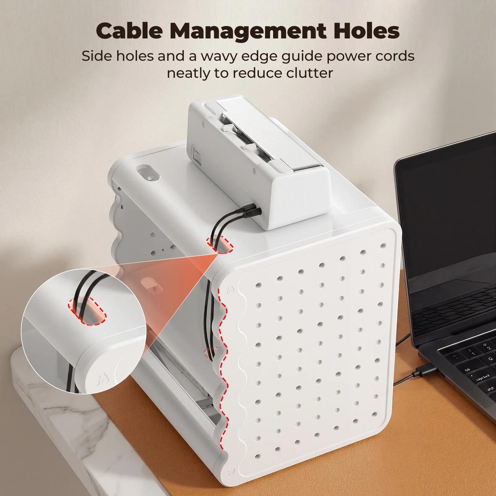 MUNBYN ILH03 5-in-1 Label Holder and Desk Organizer - Image 3