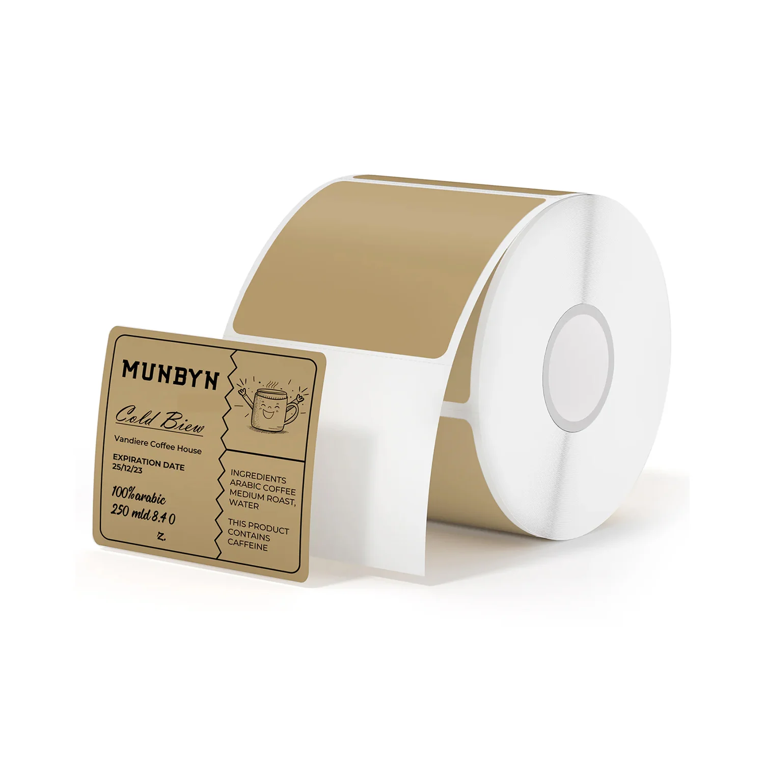 MUNBYN 2"x2" Square Thermal Labels for Barcode, Address and Multi-Purpose Use