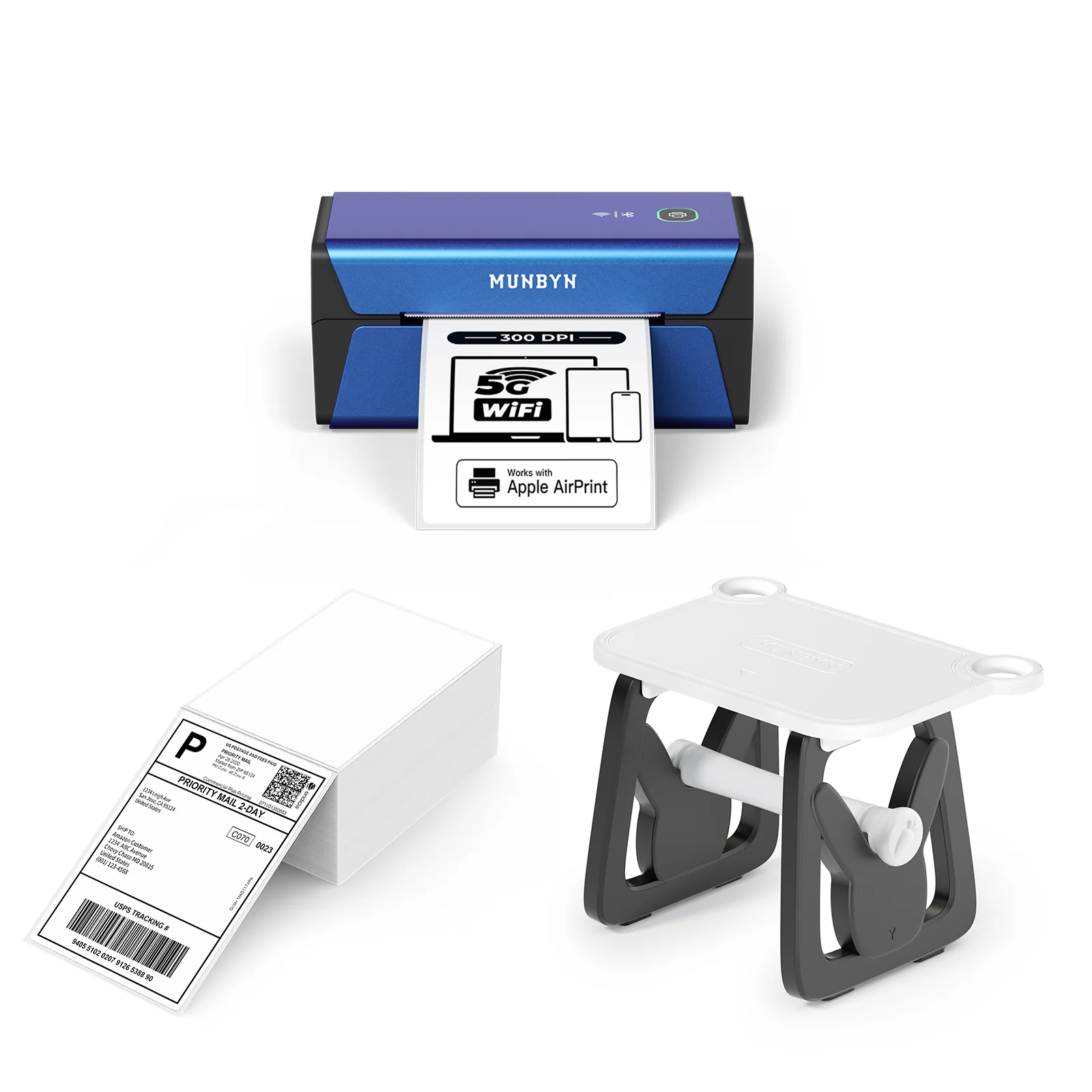 MUNBYN RW401AP AirPrint Thermal Label Printer Kit for Premium Product Labels - Image 4