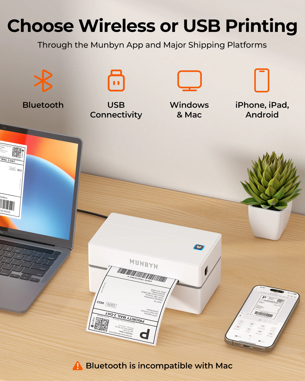 MUNBYN RW130B Bluetooth Thermal Label Printer Kit for Starter Small Business Labelling - Image 22