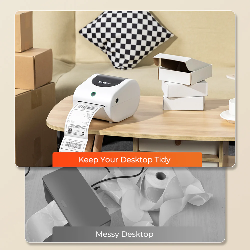 MUNBYN RW411B Bluetooth 4x6 Thermal Label Printer Kit for Shipping - Image 11