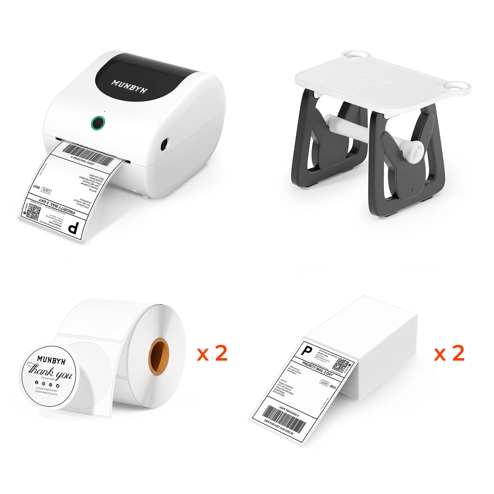 MUNBYN RW411B Bluetooth 4x6 Thermal Label Printer Kit for Shipping - Image 5