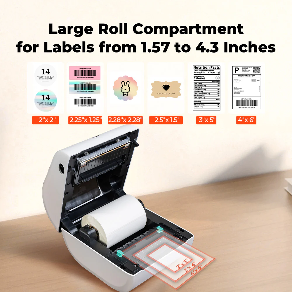 MUNBYN RW411B Bluetooth 4x6 Thermal Label Printer Kit for Shipping - Image 8