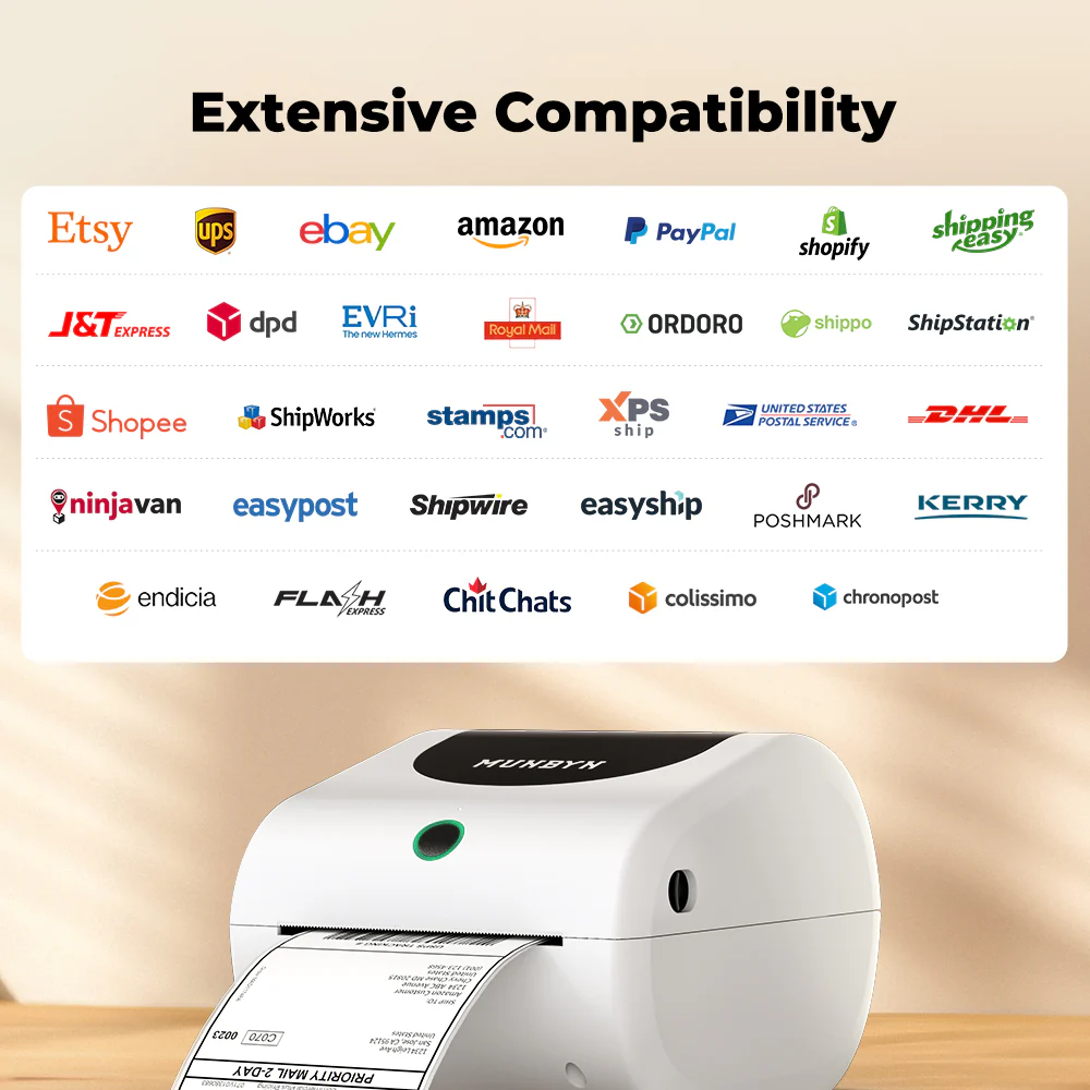 MUNBYN RW411B Bluetooth 4x6 Thermal Label Printer Kit for Shipping - Image 9