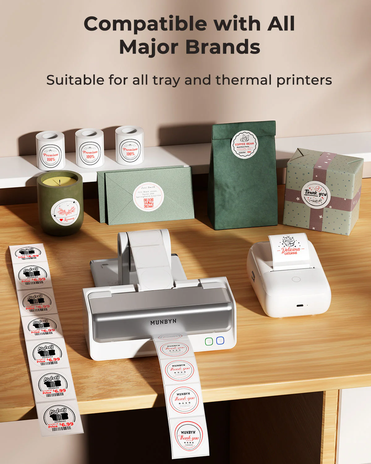 MUNBYN Candle Product Label Kit for Custom Packaging - Image 9