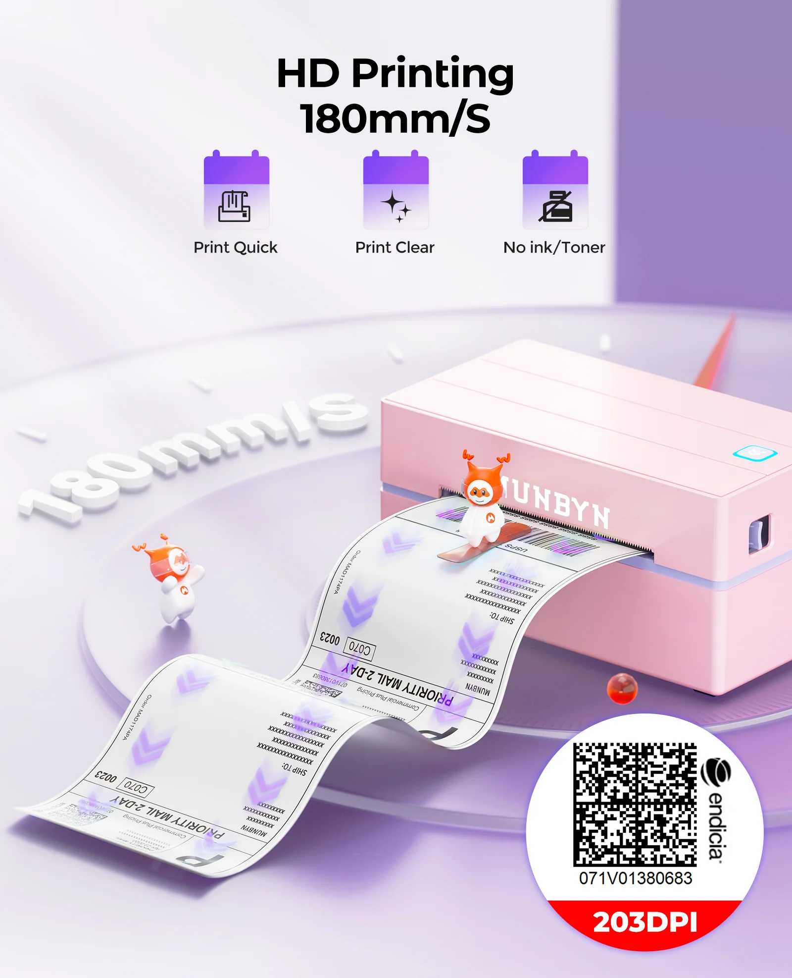 MUNBYN RealWriter 130B Bluetooth Printer & Morandi Labels TikTok Packaging & Branding Classic Kit - Image 8