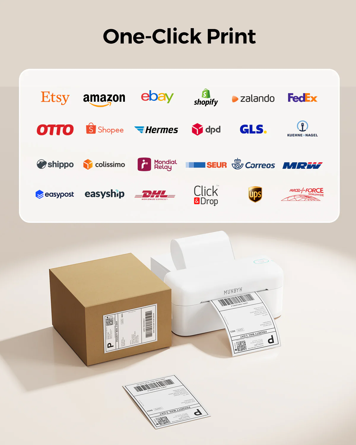 MUNBYN RealWriter 402B Bluetooth Printer & Morandi Labels TikTok Packaging & Branding Elegant Kit - Image 10